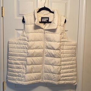 Lands' End Ivory Vest…size 2X (20W-22W)